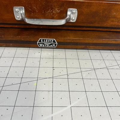 Walnut Scientific or Camera Equipment Case Holder -  by Leitz Wetzlar 