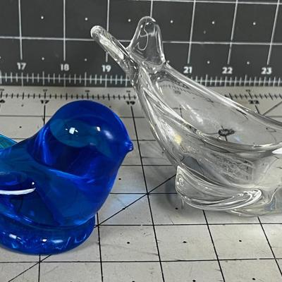 Glass Dolphin and a Blue Bird