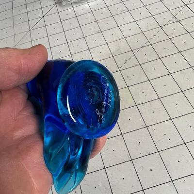 Glass Dolphin and a Blue Bird