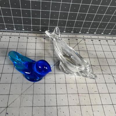 Glass Dolphin and a Blue Bird