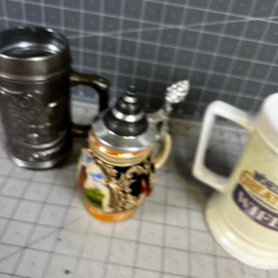 3 Beer Mugs 