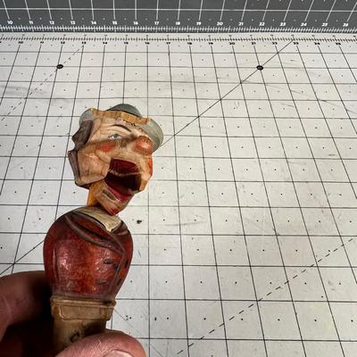 Carved Figural Bottle Stoper