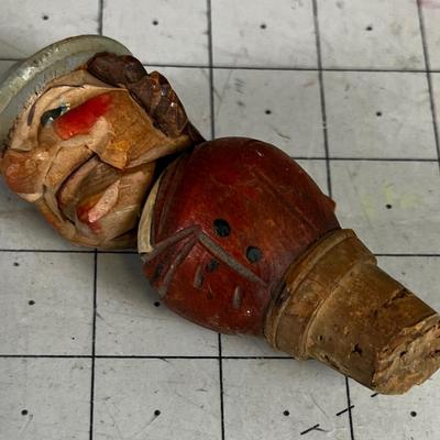 Carved Figural Bottle Stoper