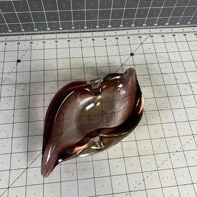 Purple Murano Glass Ashtray 