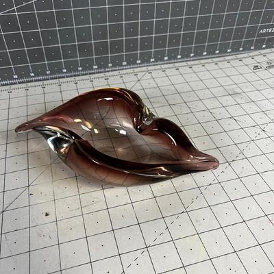 Purple Murano Glass Ashtray 