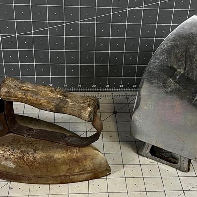 2 VINTAGE Electric Irons 