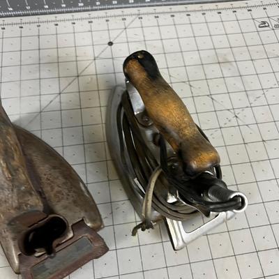 2 VINTAGE Electric Irons 