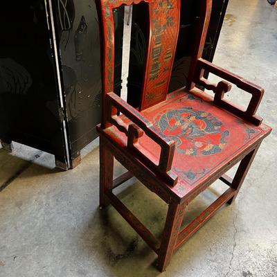 RED Lacquer Dragon THROWN 