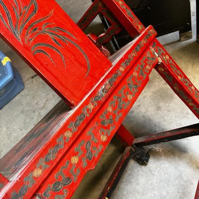 RED Lacquer Dragon THROWN 