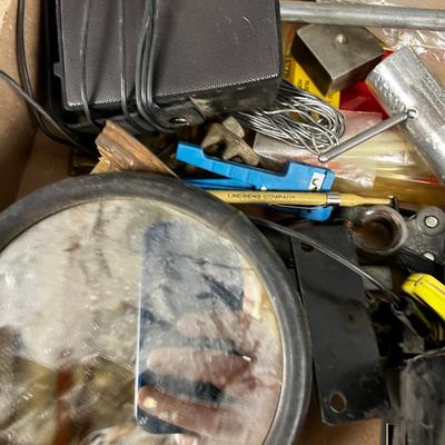 Tray of Auto Parts and related Tools 