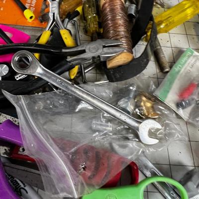 Tray of Misc. Hand Tools: Stripper, Crimper, Side Cutter and Wrench 
