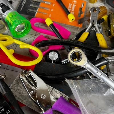 Tray of Misc. Hand Tools: Stripper, Crimper, Side Cutter and Wrench 