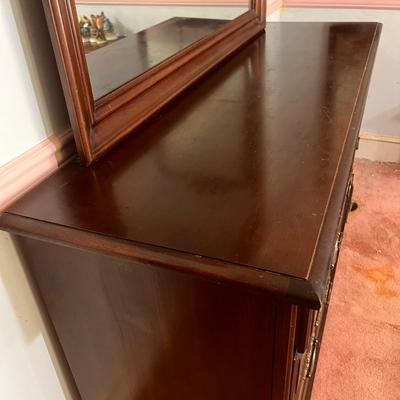 Solid Wood Dresser with Mirror
