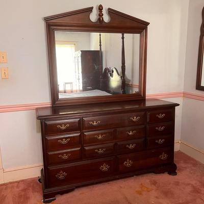 Solid Wood Dresser with Mirror