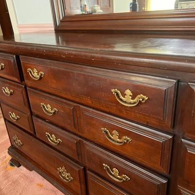Solid Wood Dresser with Mirror