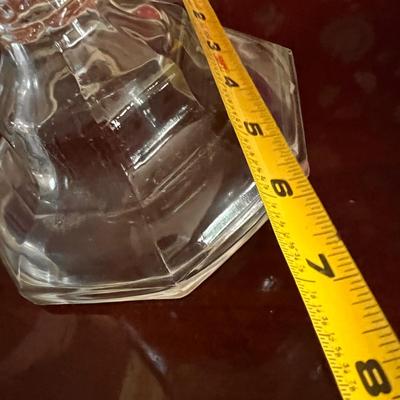 2 Vintage Glass Oil Hurricane Lamps
