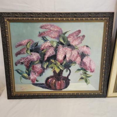 Two Original Flower Paintings by Peg Ozzard (M-DW)