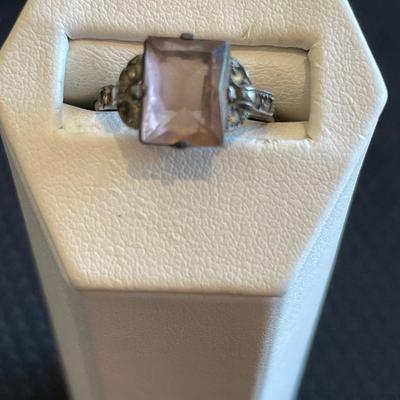 Light pink stone in sterling