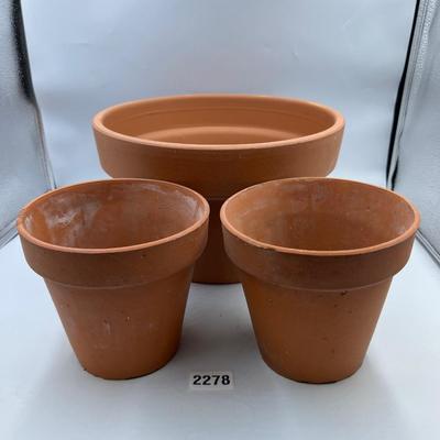 Terracotta pots lot
