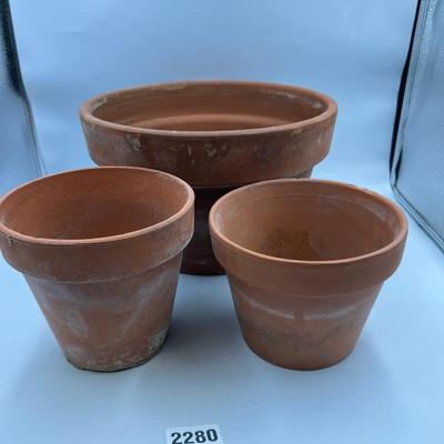 Terracotta pots lot
