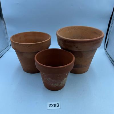 Terracotta pots lot