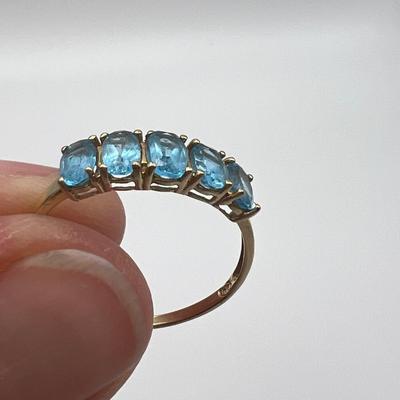 Seven 14k, 10k and 925 Colored Stone Rings (B4-MK)