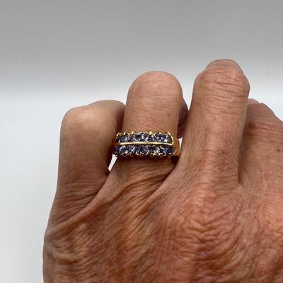 Seven 14k, 10k and 925 Colored Stone Rings (B4-MK)