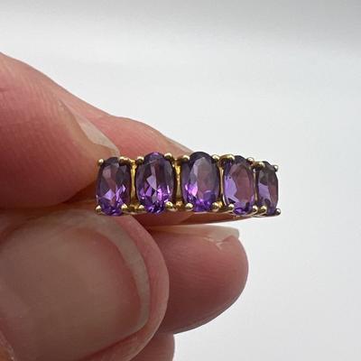 Seven 14k, 10k and 925 Colored Stone Rings (B4-MK)