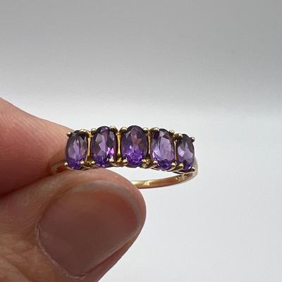 Seven 14k, 10k and 925 Colored Stone Rings (B4-MK)