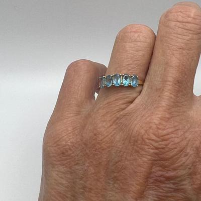 Seven 14k, 10k and 925 Colored Stone Rings (B4-MK)