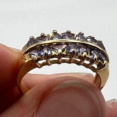 Seven 14k, 10k and 925 Colored Stone Rings (B4-MK)