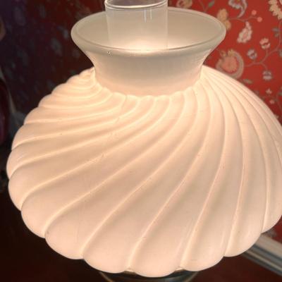 Vintage Brass Electrified Hurricane Lamp