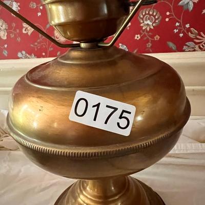 Vintage Brass Electrified Hurricane Lamp