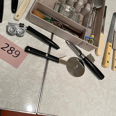 Variety of kitchen utensils