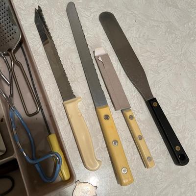 Variety of kitchen utensils