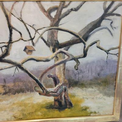 Framed Original Oil Painting on Canvas by Peg Ozzard (M-DW)