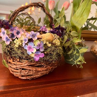 Lot Decorative Potted Dried Flowers