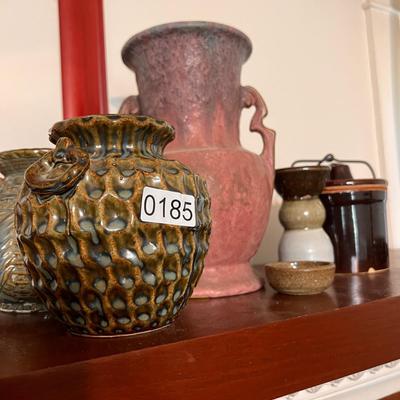 Antique Pottery Lot - Roseville Carnelian