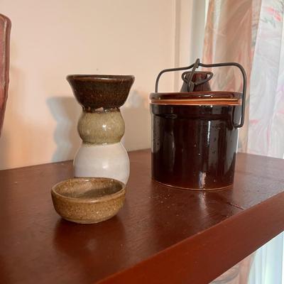 Antique Pottery Lot - Roseville Carnelian