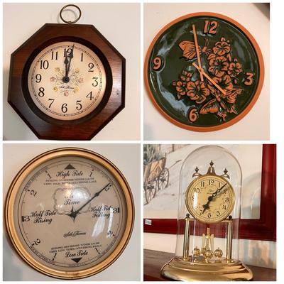 Lot 4 Vintage Clocks - Seth Thomas, Elgin