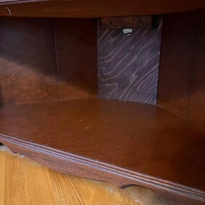 Corner Media Cabinet Shelf TV Stand