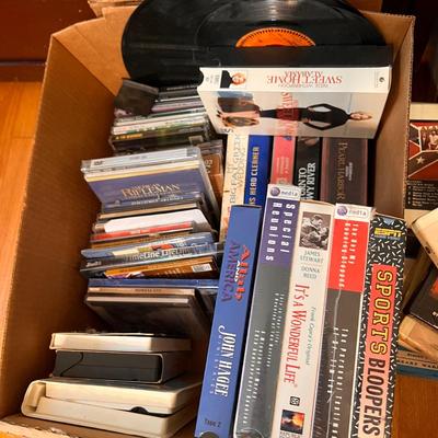 Vintage Mixed Lot CDs, Records, LPs, VHS, DVD, 8 Tracks
