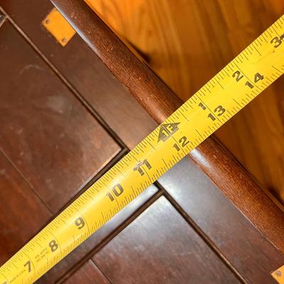 Vintage Wood & Brass Butlers Table & Footstool