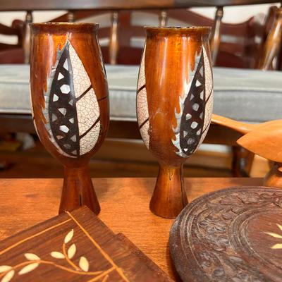 MCM Decorative Lot - Bench, Utensils, Vases, etc.