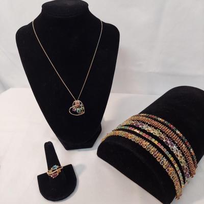 Multicolored Gem Bracelets and More, incl. 925 (B4-BBL)