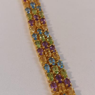 Multicolored Gem Bracelets and More, incl. 925 (B4-BBL)