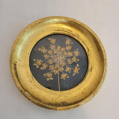 Framed Dried Flowers and an Italian Waste Bin (M-DW)