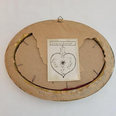 Framed Dried Flowers and an Italian Waste Bin (M-DW)