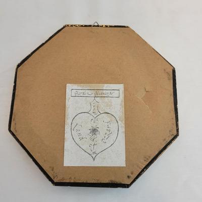 Framed Dried Flowers and an Italian Waste Bin (M-DW)