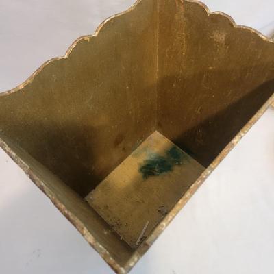 Framed Dried Flowers and an Italian Waste Bin (M-DW)